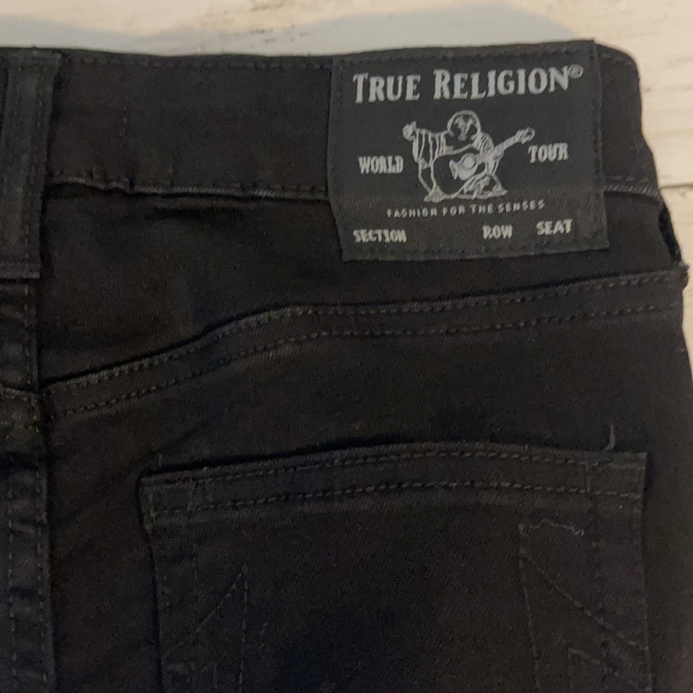 NWT True Religion Black High Rise Skinny Jeans - Picture 8 of 14